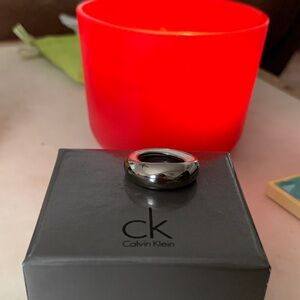Calvin Klein Polished Silver Men's Ring